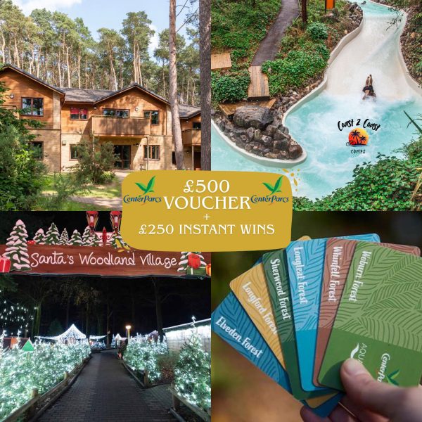 🌲✨ WIN A £500 CENTRE PARCS GIFT CARD - £250 INSTANT WINS AVAILABLE ✨🌲