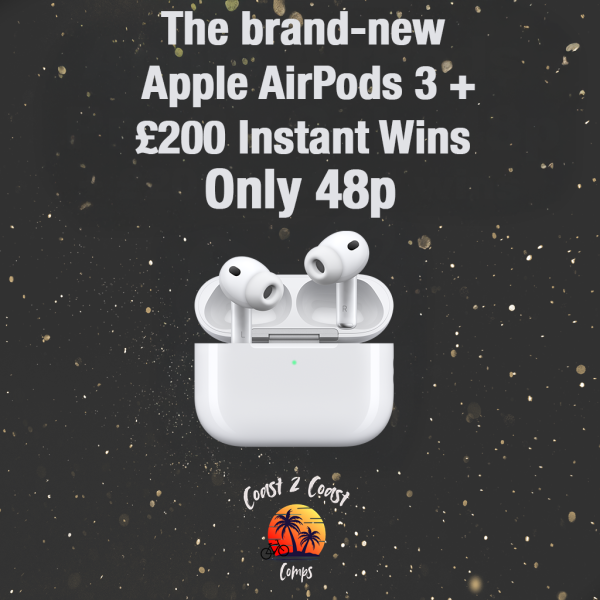 🎧✨ NEW RELEASE – APPLE AIRPODS 3 + £200 INSTANT WINS ✨🎧