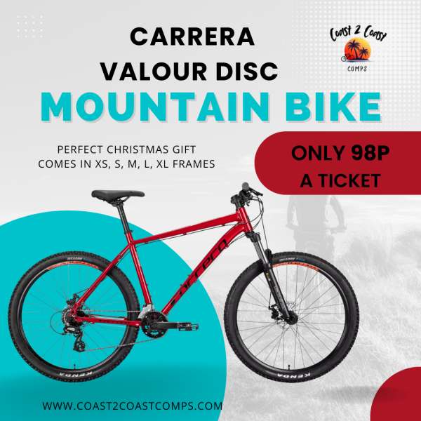 WIN a Carrera Valour Disc Mountain Bike + £200 INSTANT WINS!