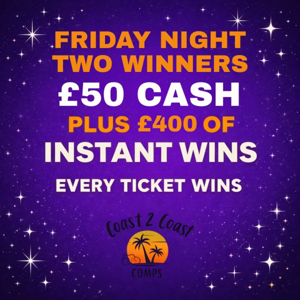 FRIDAY NIGHT DOUBLE WINNER – EVERY TICKET WINS!