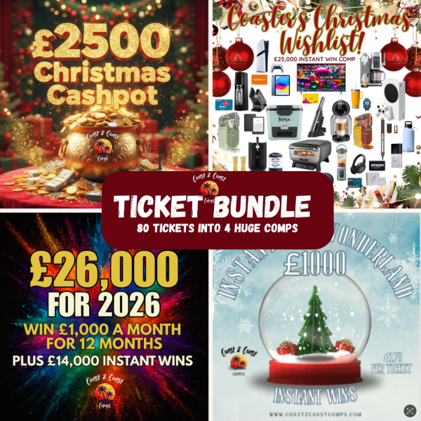 COASTERS CHRISTMAS ADVENT – DAY 16 - THE C2C ULTIMATE TICKET BUNDLE WORTH £210.00!