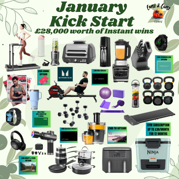 JANUARY £26K KICK START – INSTANT WIN COMP - £100 SITE CREDIT FINAL DRAW MAIN PRIZE