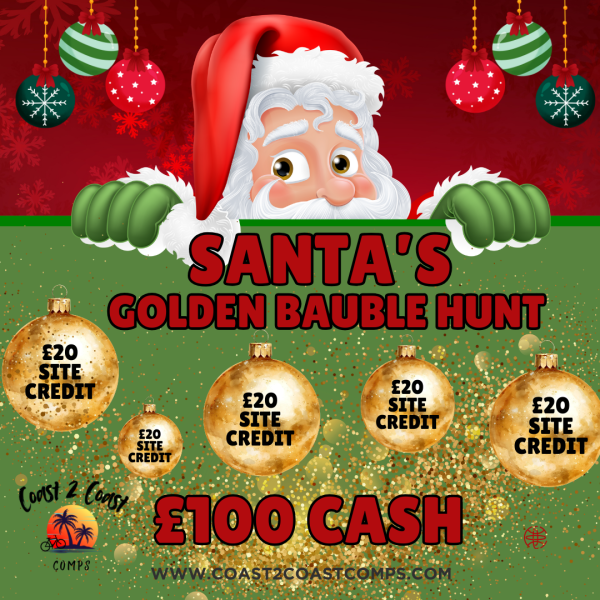 Coasters Christmas Advent – Day 23 - Five Hidden £20 Instant Win Site Credit Baubles + £100 Cash Main Prize
