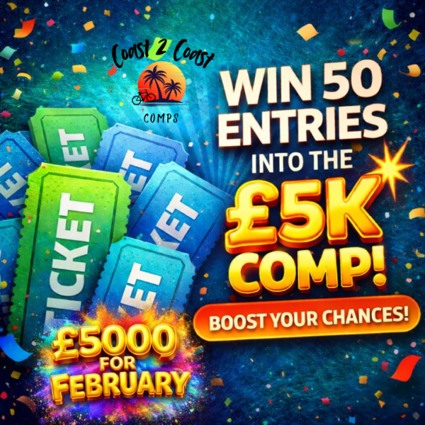 WIN 50 ENTRIES INTO OUR £5,000 FOR FEBRUARY COMP!