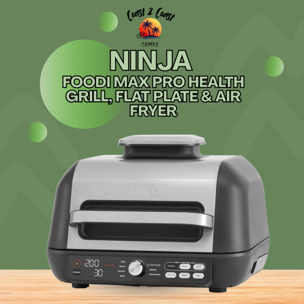 Ninja Foodi MAX Pro Health Grill, Flat Plate & Air Fryer