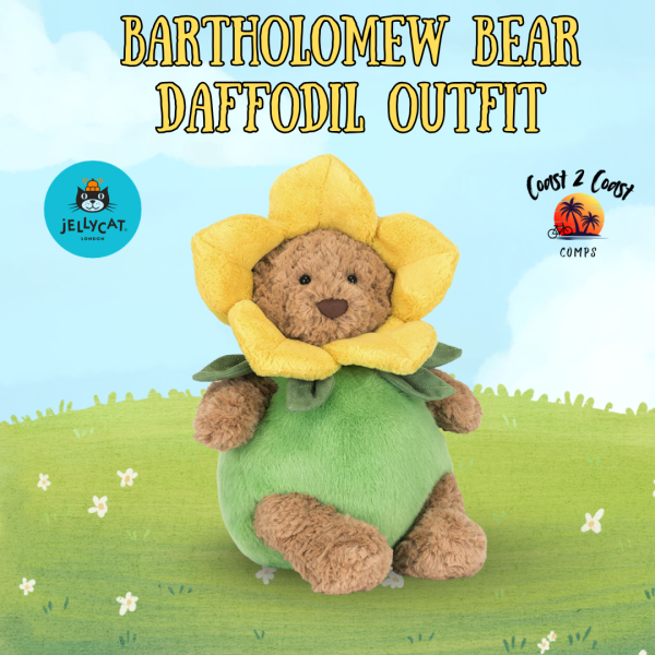 Jellycat Bartholomew Bear - Daffodil Outfit