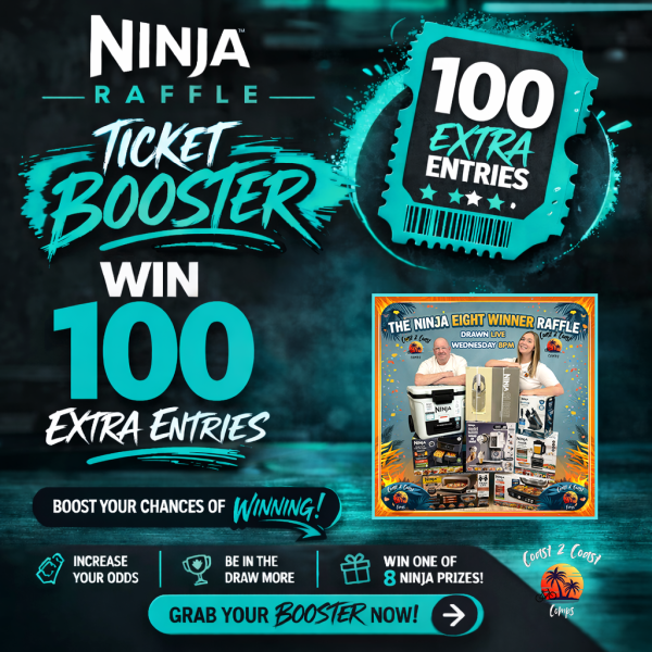 NINJA RAFFLE – 100 ENTRY BOOSTER