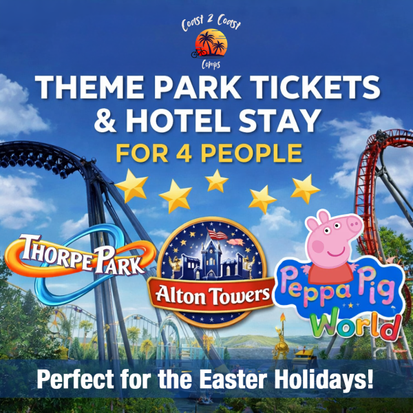 WIN Theme Park Tickets for 4 + £150 Hotel Stay!