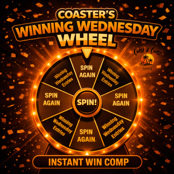 COASTER'S WINNING WEDNESDAY WHEEL - WIN ENTRIES INTO WEDNESDAY'S LIVE RAFFLES! £250 CASH END PRIZE!