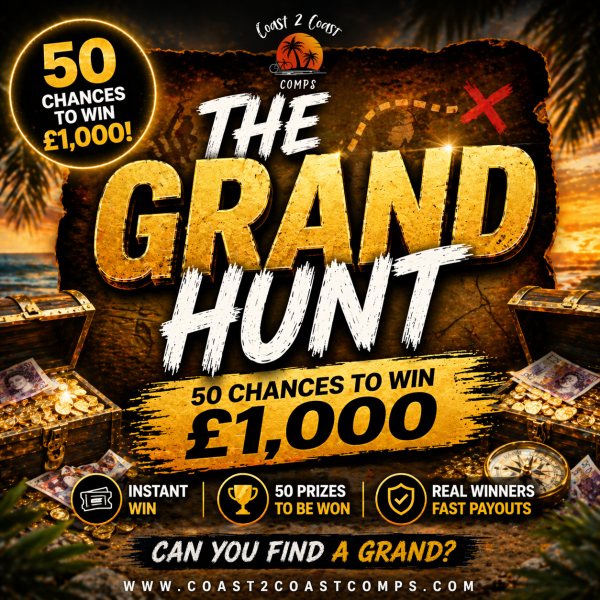 The Grand Hunt - 50 Chances to Win £1000 - End Prize £100 Coaster's Credit!