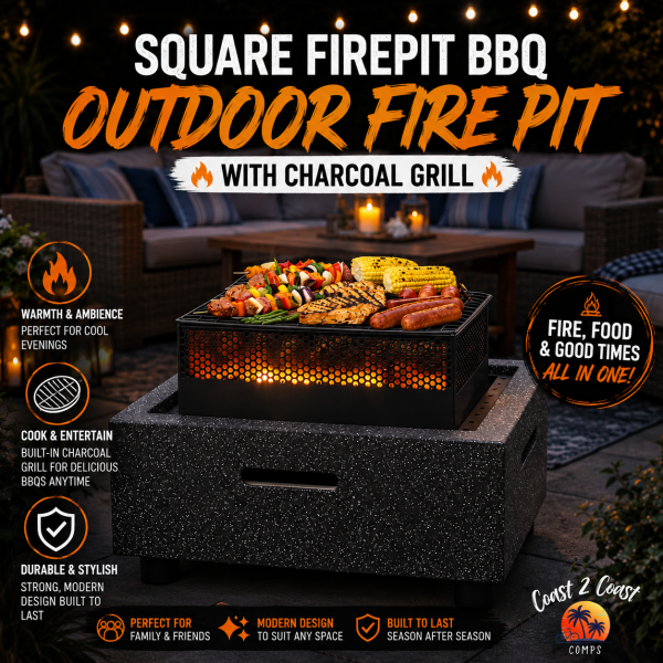Square Firepit BBQ and Grill!