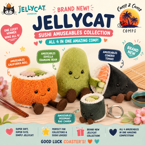 Jellycat Sushi Amuseables Collection Worth More Than £100.00 - BRAND NEW JELLYCAT COMP!