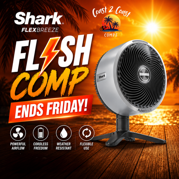 Shark FlexBreeze TableMate Cordless Fan  - FLASH COMP!