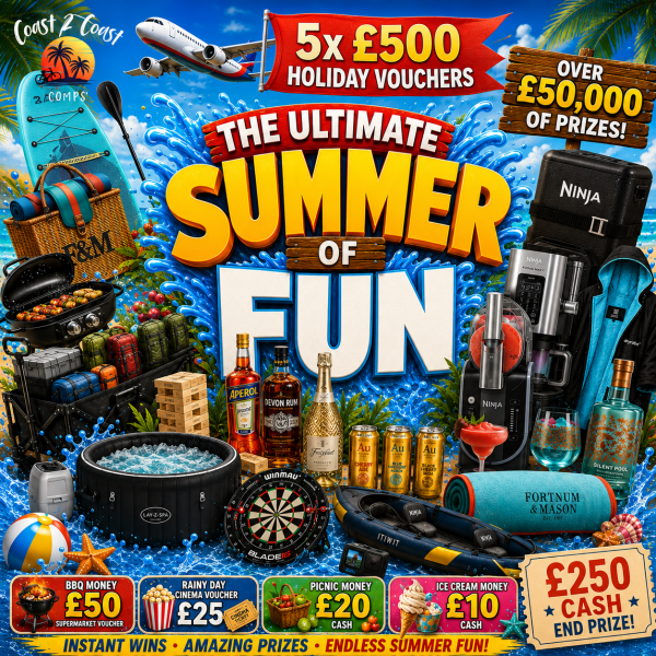 The Ultimate Summer of Fun - £50,000 of Instant Wins - £250 Cash End Prize!