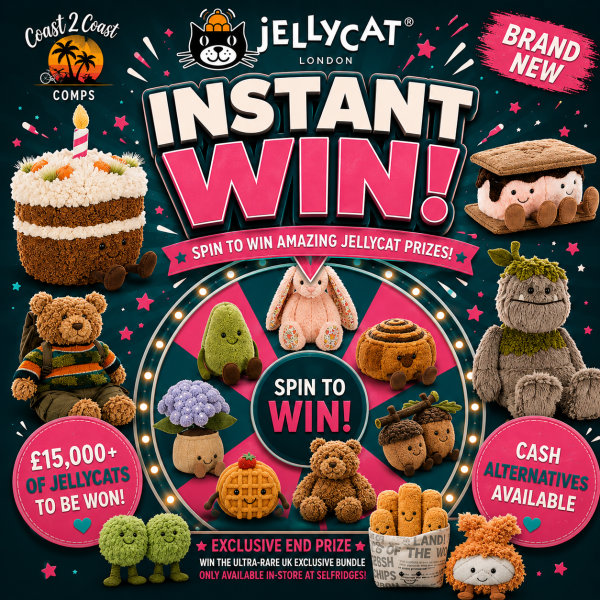 JELLYCAT £15K INSTANT WIN COMP - End Prize UK Exclusive Fish & Chips and Mushy Peas Jellycats