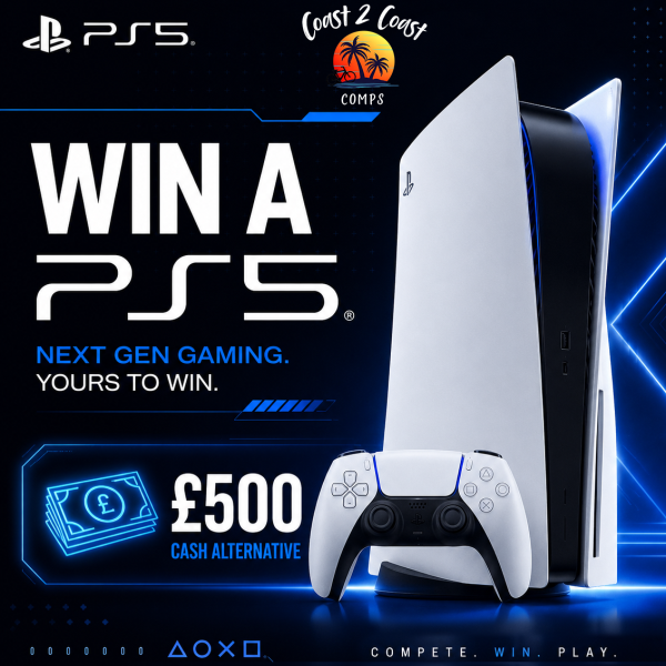 PLAYSTATION 5 OR £500 CASH – YOUR CHOICE!