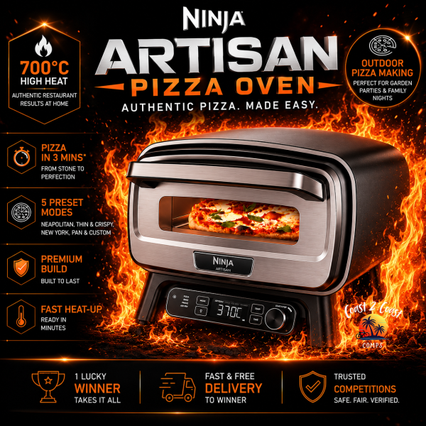 Ninja Artisan Electric Outdoor Pizza Oven & Air Fryer!