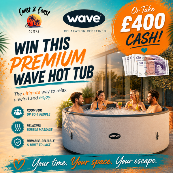 WAVE ONTARIO HOT TUB OR £400 CASH!