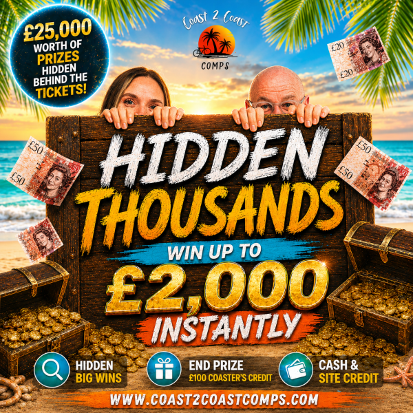 HIDDEN THOUSANDS - End prize £100 Coaster's Credit!