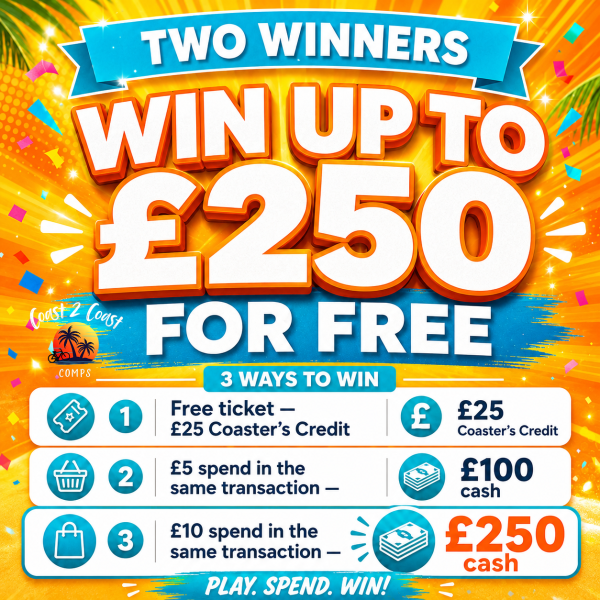 WIN UP TO £250 FOR FREE - SPEND MORE WIN MORE!
